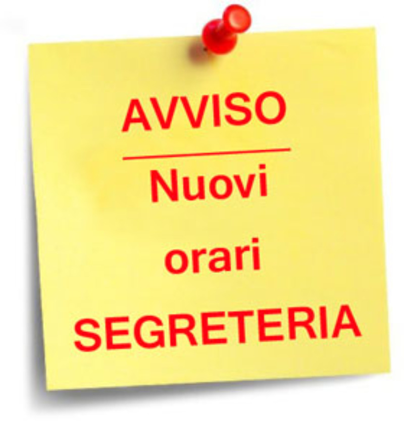 ORARIO DI RICEVIMENTO SEGRETERIA