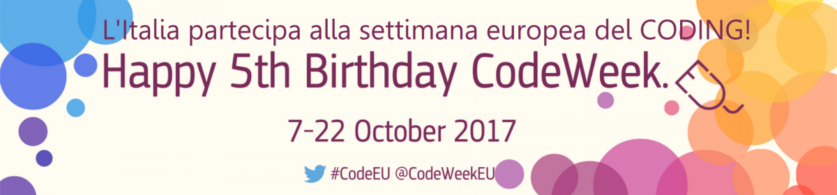 EuropeCodeWeek, settimana del codice 7-22 ottobre 2017